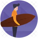 Surfing Surfer Swimming Icon