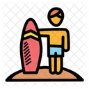 Vacation Man Water Sports Icon