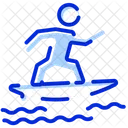 Surfing Surfboard Beach Sports Icon
