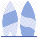 Surfing Surfboarding Beach Icon