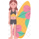 Surfing Surf Character Icon