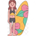 Surfing Surf Character Icon
