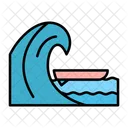 Surfboard Beach Summer Icon