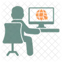 Surfing Internet Browser User Icon