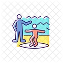 Surfing Lesson Surfer Icon