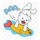 Surfing Bear Surfing Sport Summer Bear Icon