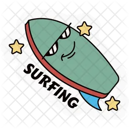 Surfing sticker  Icon