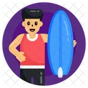 Surfista Surfista Surfista De Agua Icono