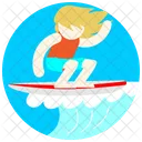 Surfista Avatar Trabajo Icono