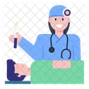 여자 외과 의사 외과 의사 수술 아이콘