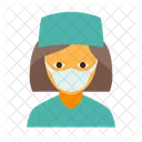 Doctor Female Mask Icon