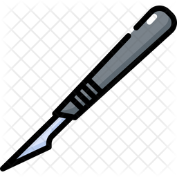 Surgery Knife Icon - Download in Colored Outline Style