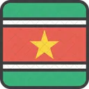 Suriname Pays Drapeau Icône