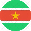 Suriname Drapeau Pays Icône