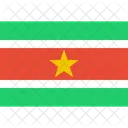 Suriname Drapeau Monde Icône