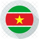 Suriname Circle Country Icon