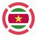 スリナムの国旗 アイコン