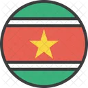 Suriname Land Flagge Symbol