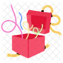 Gift Box Surprise Box Confetti Box Icon