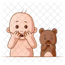 Surprise Child And Teddy  Icon