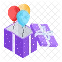 Surprise Gift Balloons Gift Gift Box Icon