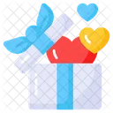 Surprise Gift Hearts Icon