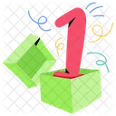 Surprise First Birthday Gift Box Icon