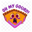 Surprised Pie Dessert Icon