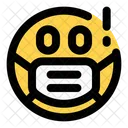 Surprised Emoji With Face Mask Emoji Icon