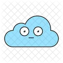 Surprised Cloud Surprise Expression Cloud Emoji Icon