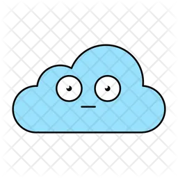 Surprised Cloud Emoji Icon