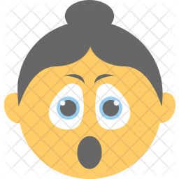 Surprised Female Face Icon