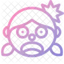 Girl Face Surprised Icon