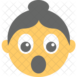Surprised Woman Face Icon
