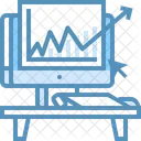 Moniteur Statistique Marketing Icône