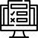 Survey Files And Folders Clipboard Icon