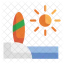 Surving Board Sun Icon
