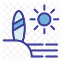 Surving Board Sun Icon
