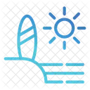 Surving Board Sun Icon