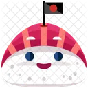 Sushi Emoji Gesicht Symbol