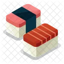 Sushi Marshmallow Isometric Icon