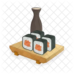 Sushi and sake  Icon