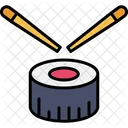 Sushi Food Japanese Seafood Roll Japan Rice Fish Restaurant Meal Icon