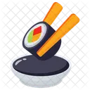 Sushi Dip Sauce Rice Roll Icon