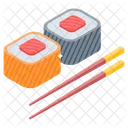 Sushi Maki Rolls Japanese Food Icon
