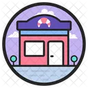 Sushi Restaurant Japanese Food Court Cafeteria Icon