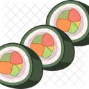 Sushi Rolle Japanisch Symbol