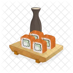 Sushi und Sake  Symbol