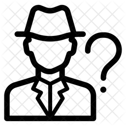 Suspicious Icon - Download in Line Style