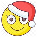 Susses Weihnachtsmann Emoji Susser Ausdruck Emotag Symbol